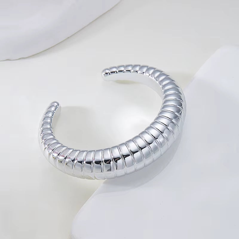 Pulseras irregulares de moda para mujer, brazalete de plástico con personalidad , joyería de moda.