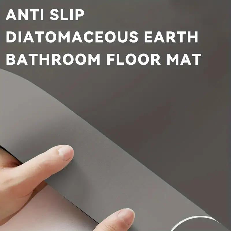 Alfombrilla de baño premium de diatomita fina, ultraabsorbente, de secado rápido, con reverso de goma, antideslizante, lavable a máquina y resistente al moho, ideal para ducha, cocina, lavandería y mucho más, con diseño geométrico y fácil limpieza. 