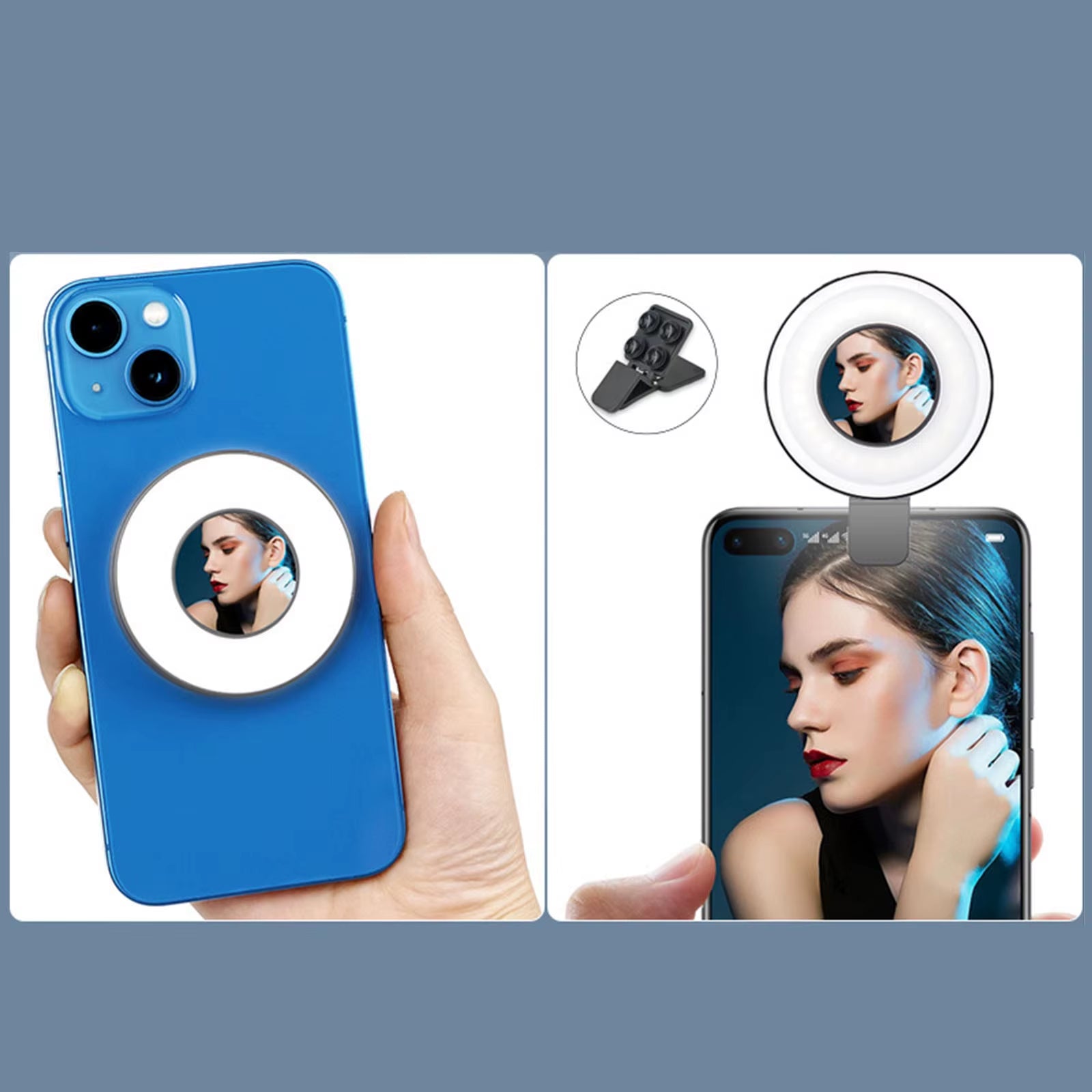 Mini luz de bolsillo magnética W36 para Móviles (series Magsafe), lámpara de luz LED con forma de cubo y clip para maquillaje y vlogs.