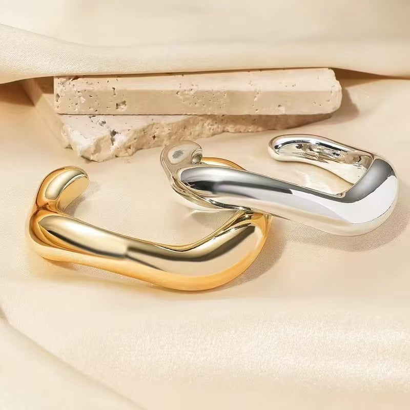 Pulseras irregulares de moda para mujer, brazalete de plástico con personalidad , joyería de moda.