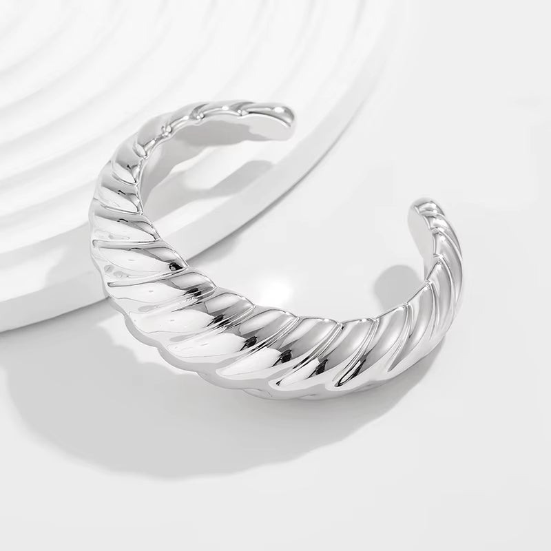 Pulseras irregulares de moda para mujer, brazalete de plástico con personalidad , joyería de moda.