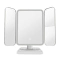 Espejo de maquillaje triple con luces LED, espejo de tocador para dormitorio, iluminación de belleza, luz de relleno con espejo de maquillaje complementario inteligente Tri