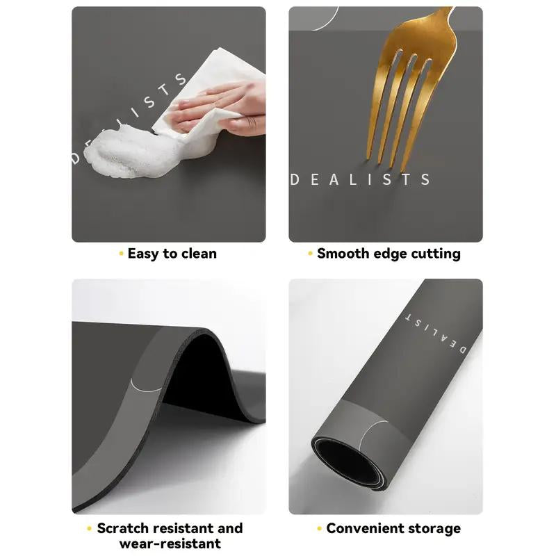 Alfombrilla de baño premium de diatomita fina, ultraabsorbente, de secado rápido, con reverso de goma, antideslizante, lavable a máquina y resistente al moho, ideal para ducha, cocina, lavandería y mucho más, con diseño geométrico y fácil limpieza. 