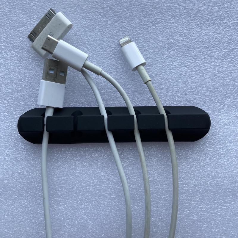 Desktop Cable Management Holder, 1 Set Silicone Cable Organizer, Cable Management Clip, Desk Organizer for Home Office, Office Accessories