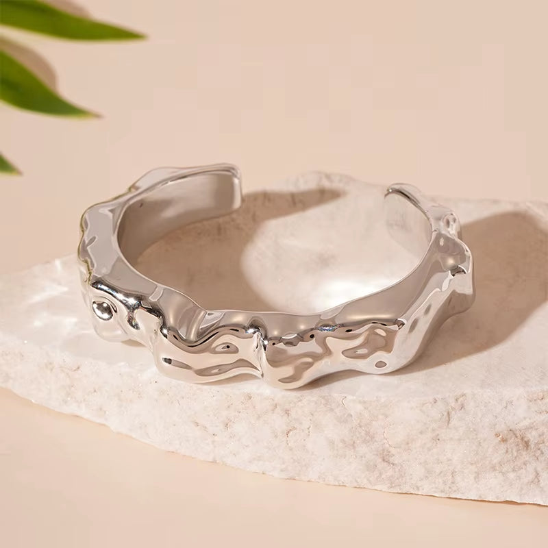Pulseras irregulares de moda para mujer, brazalete de plástico con personalidad , joyería de moda.