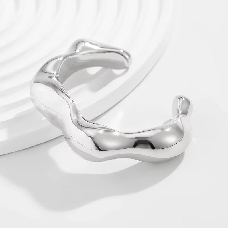 Pulseras irregulares de moda para mujer, brazalete de plástico con personalidad , joyería de moda.