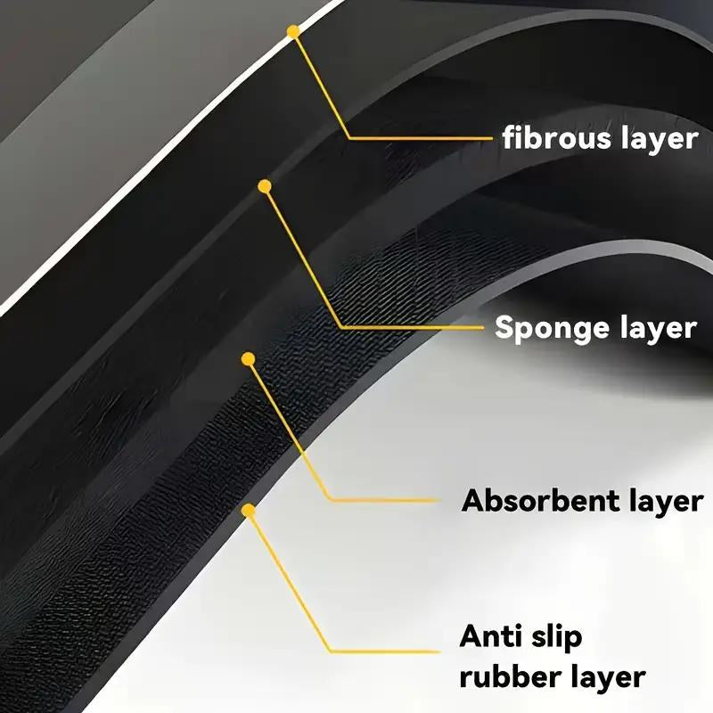 Alfombrilla de baño premium de diatomita fina, ultraabsorbente, de secado rápido, con reverso de goma, antideslizante, lavable a máquina y resistente al moho, ideal para ducha, cocina, lavandería y mucho más, con diseño geométrico y fácil limpieza. 